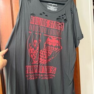 The Rolling Stones Black Cotton Blend Tee